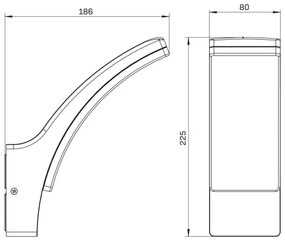 LED Vonkajšie nástenné svietidlo AMY LED/12W/230V IP44 čierna