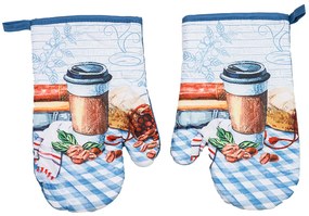 Sada 2 modrých chňapiek s magnetom COFFEE TOGO