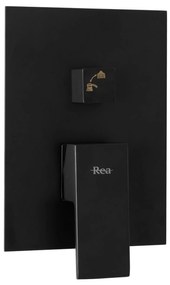 Rea Fenix, podomietková sprchová súprava + Box, čierna matná, REA-P6920
