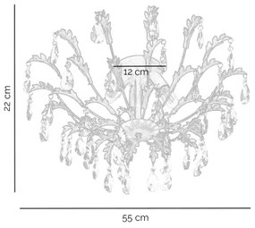 ONLI - Stropné svietidlo TERESA 3xE14/6W/230V bronzové