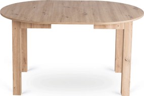 Vintino Jedálenský okrúhly stôl AMFORA dub artisan svetlý 102–142 cm