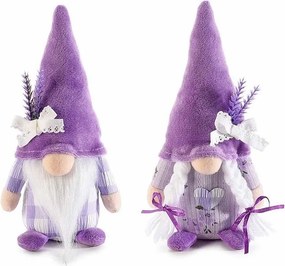 Set levanduľových škriatkov 20 cm