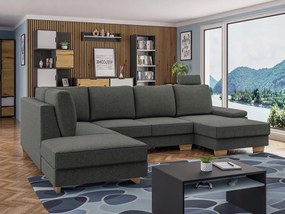 Rohová sedačka Loxy 3 (tmavosivá) (s úl. priestorom) (p)