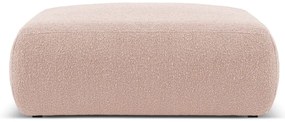 Ružový taburet z textílie bouclé Molino – Micadoni Home