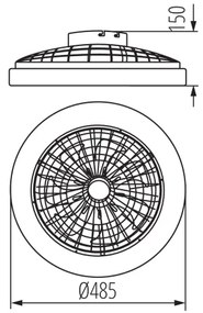 Kanlux 38034- LED RGBW Stm. svietidlo s ventil. PLAVE 48W/230V 3000/4000/6500K+DO