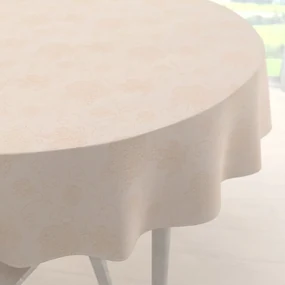 Biante Teflónový okrúhly obrus TF-099 Zlaté kvetované ornamenty na béžovom Ø 40 cm