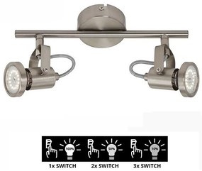 Briloner 2712-022 - LED Stmievateľné bodové svietidlo SEMPLICE 2xGU10/5W/230V
