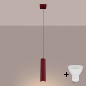 Brilagi - LED luster na lanku CRESTO 1xGU10/10W/230V bordová