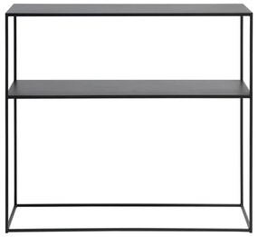 Čierny kovový konzolový stolík 35x90 cm Pebble – Unique Furniture