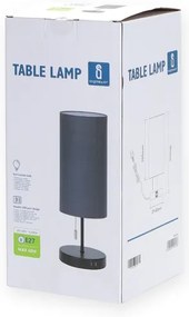 Aigostar - Stolná lampa s USB portom 1xE27/40W/230V čierna