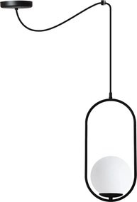 Závesné svietidlo Florence Spider, 1x biele sklenené tienidlo, b, U