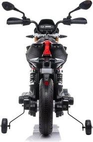LEAN CARS Elektrická motorka pre deti Aprilia A007, čierno-červená