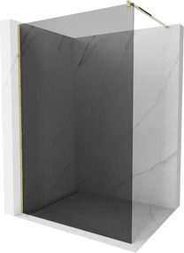 Mexen Kioto sprchová zástena 80x200 cm 8 mm, zlatý profil, šedé sklo, 800-080-101-50-40