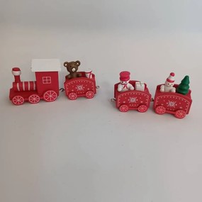 DECOLED Dekorácia, vlak, 22,3 x 7,2 x 2,8 cm, červená