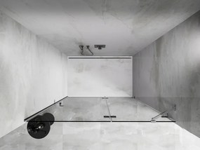 Mexen, Mexen Lunar pravé otočné sprchové dvere 130 cm, transparentné, chróm - 834-130-000-01-00-P