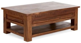 furniture-nabytek.cz - Masívny konferenčný stolík Rustic I z palisandru, lakovaný, hnedý – 120×70×45 cm