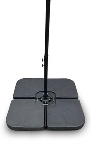 Záhradný slnečník Hook pr. 3m sivý + závažie