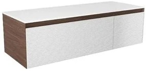 Kúpeľňová skrinka s krycou doskou Naturel Monza 119x30x45 cm orech mat MONZA120WND, 1 ks