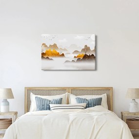 Obraz - Hory v hmle (90x60 cm)