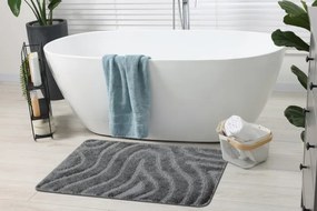 Kúpeľňový koberček SUPREME WAVES vlny, sivý