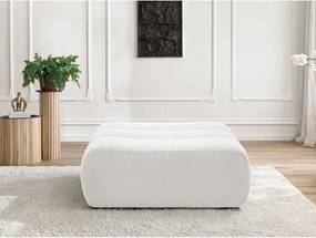 Biela podnožka z textílie buklé Azra – Bobochic Paris