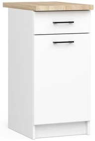 Rohová kuchynská linka OLIVIA 3 m s vitrínou biela