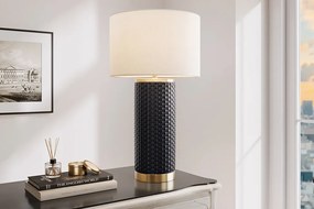 Moderná stolová lampa Malaga 70cm číerno zlatá