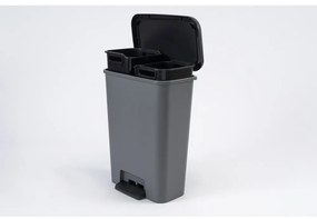 Plastový odpadkový kôš na triedený odpad/pedálový 23+23 l Compatta - Curver