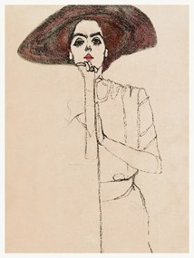 Obrazová reprodukcia Brunette Woman, Egon Schiele