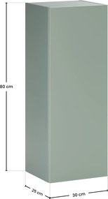 Comad Doplnková kúpeľňová skrinka nízka Aster Green 30 zelená matná