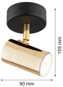 Argon 4208 - Stropné bodové svietidlo LAGOS 1xGU10/5W/230V mosadz/čierna