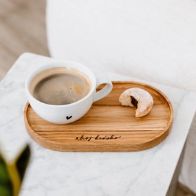 Bella Rose Dřevěný servírovací tác Ahoj krásko – větší