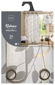 Sivý záves 140x240 cm Roseris – douceur d'intérieur