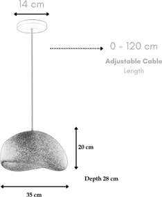 Brilagi - Závesné svietidlo na šnúre WABI SABI 1xE27/40W/230V biela