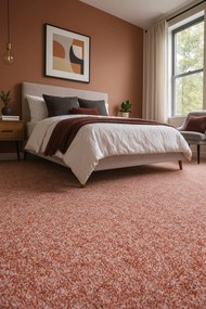 Associated Weavers, Koberec metráž Savannah 84, na mieru, šíře 3m,4m, oranžová, filc, chodba / predsieň