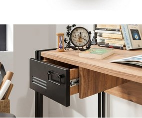Pracovný stôl Cosmo Atlantic z borovice a čiernejfarby