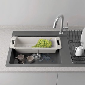 METALTEX Nastaviteľný odkvapkávač, posuvný organizér do drezu - DRAINFLEX, 35 - 52 cm