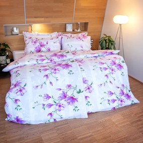Luxusné obliečky Ľálie fialové 140×200/70×90 cm