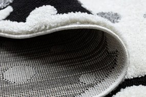 Koberec JOY Snowman čierny / krém
