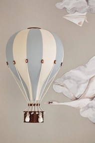 Dekoračný lietajúci balón svetlo modrá/krémová – dekorácia do detskej izby M-33cm x 20cm