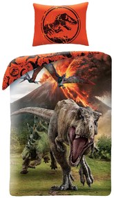 DETSKÉ BAVLNENÉ OBLIEČKY JURASSIC WORLD 160X200 CM, 1KS 70X80 CM VZOROVANÉ