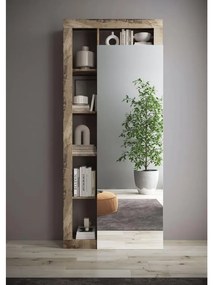 Šatníková skriňa LENOR 91x209 cm biela/hnedá