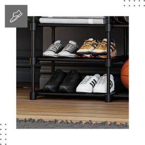 Otvorená šatníková skriňa Keeper 6.0 čierna