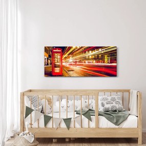 Obraz - červená telefónna búdka (120x50 cm)