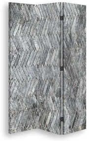 Gario Paraván Vzorovaná sivá Rozmery: 110 x 170 cm, Prevedenie: Otočný paraván 360°