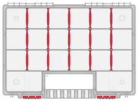 Kufríkový organizér 34,4 × 24,9 × 5 cm, prepážky, ružová