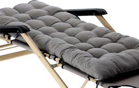 SKLADACIA ZÁHRADNÁ STOLIČKA S POLŠTÁROM, ŠEDÁ *6889