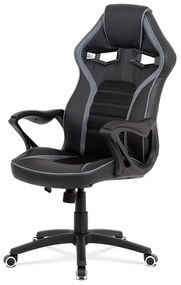 BONTEC Herné stoličky, hojdací mechanizmus, čierna ekokoža, KA-G406 GREY Farba: Čierna