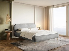 Manželská posteľ 180 cm Octave 180B (s roštom) (sivá + zlatá). Vlastná spoľahlivá doprava až k Vám domov. 1099936