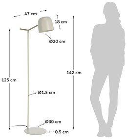 Béžová stojacia lampa Kave Home Alish